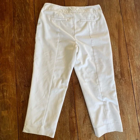 Talbots Heritage Women’s Petite White Cropped Pants Capri Lined Size 8P - Picture 3 of 15